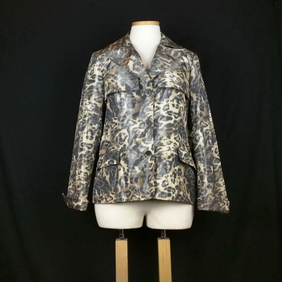 Lafayette 148 New York Jackets & Blazers - Lafayette 148 Tan Black Animal Print Jacket